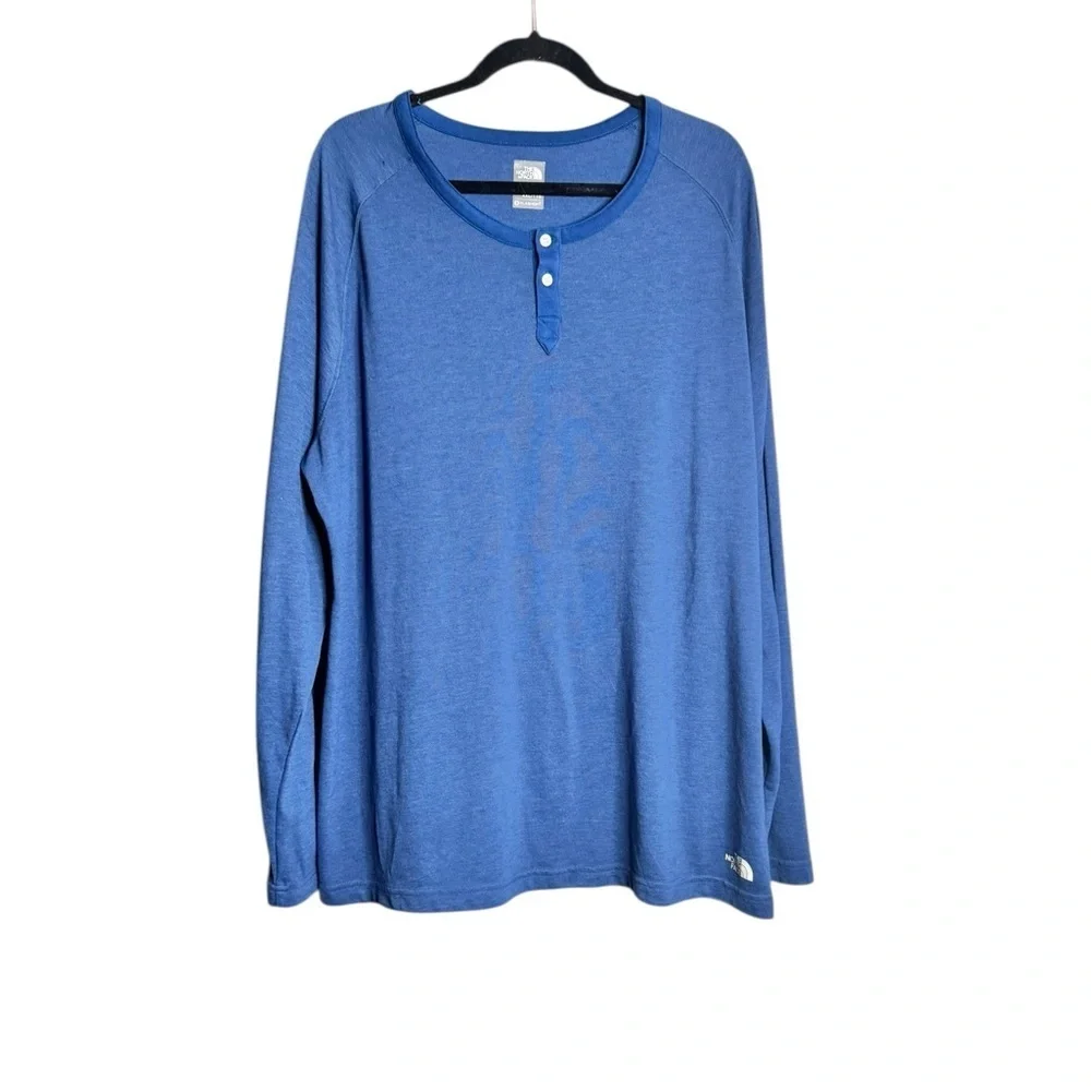 The North Face FlashDry Henley Long Sleeve Shirt Men’s XXL Blue Gorpcore Outdoor